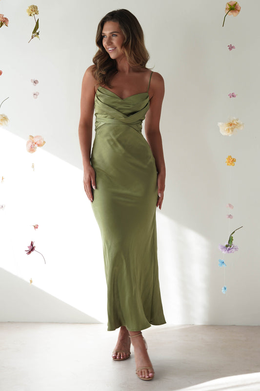 Everleigh Satin Midi Dress