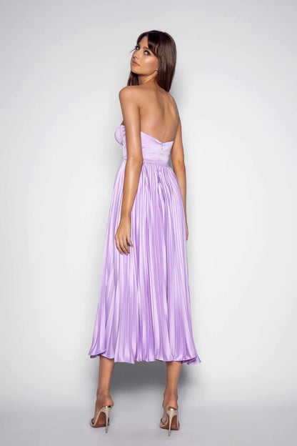 Lavender Valentina Emerald Silk Dress