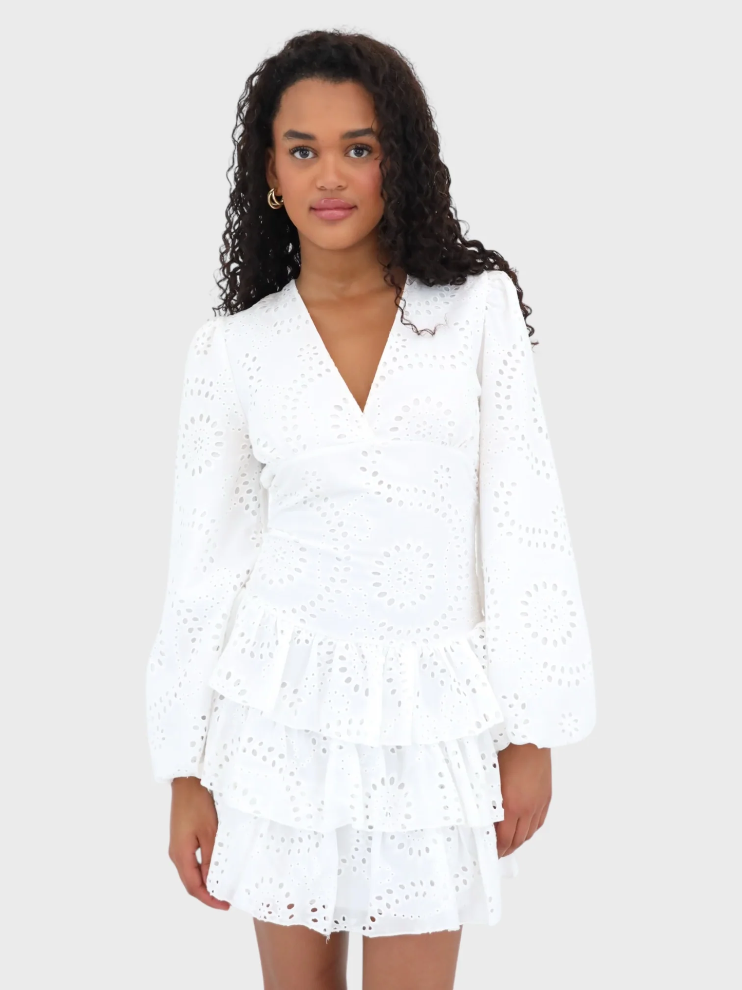 Isla Eyelet Ruffle Dress