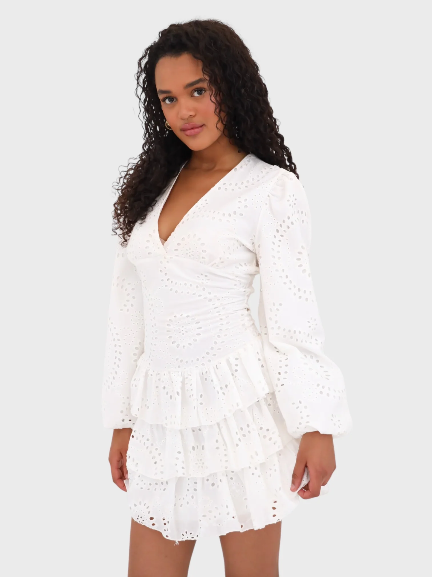 Isla Eyelet Ruffle Dress