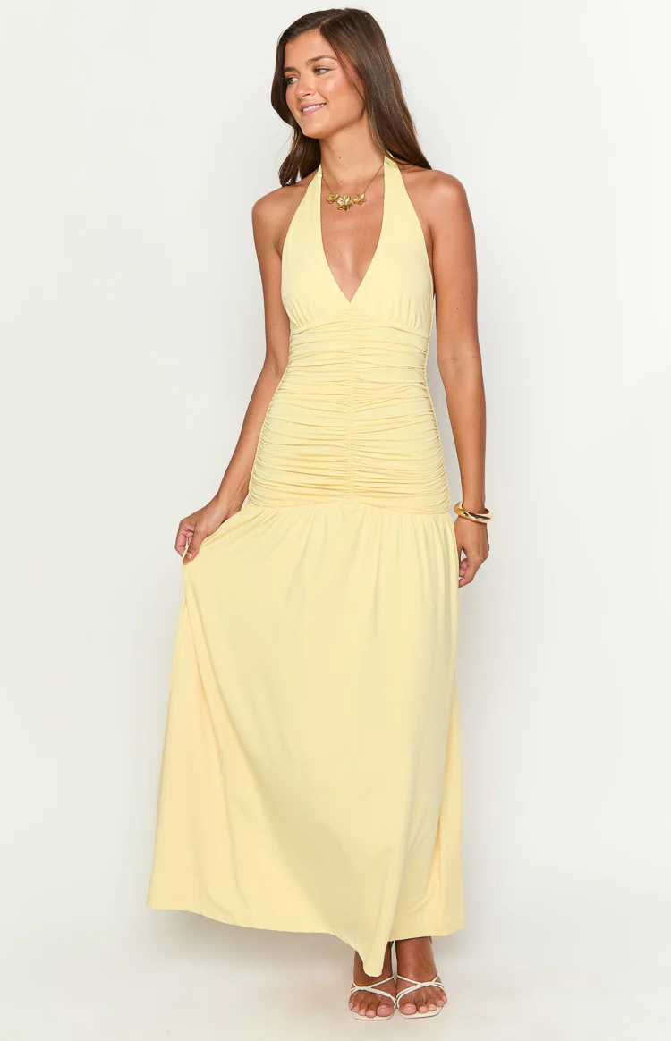 Limoncello Halter Maxi Dress
