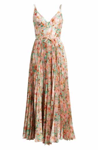 Adelaide Floral Micropleat Gown