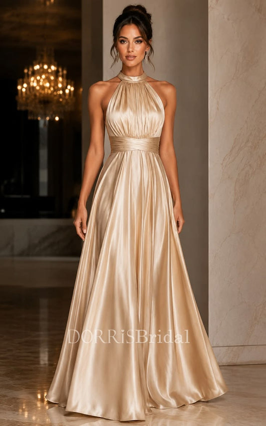 Margot Halter Satin Gown