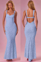 Arabella Lace Sweetheart Gown in Sky Blue