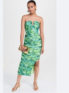 Larkspur Printed Mesh Midi Dress