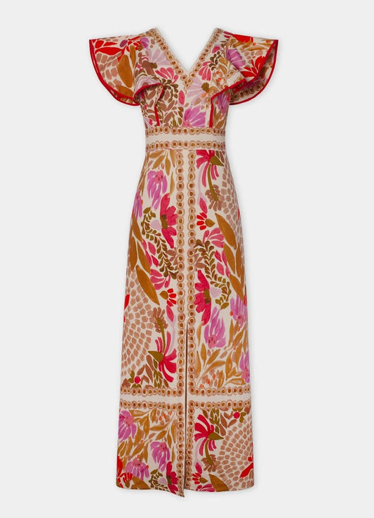Margot Retro Printed Dress