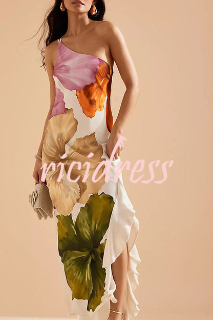 White Arabella Floral Maxi Slip Dress