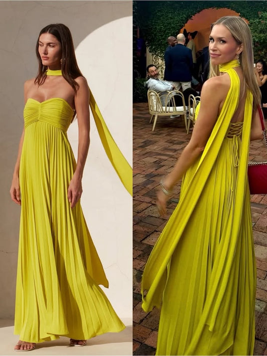 Daphne Strapless Gown with Detachable Scarf