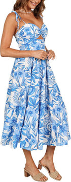 Margot Floral Tiered Midi Dress