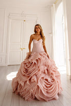 Arabella Satin Bridal Gown with Organza Skirt