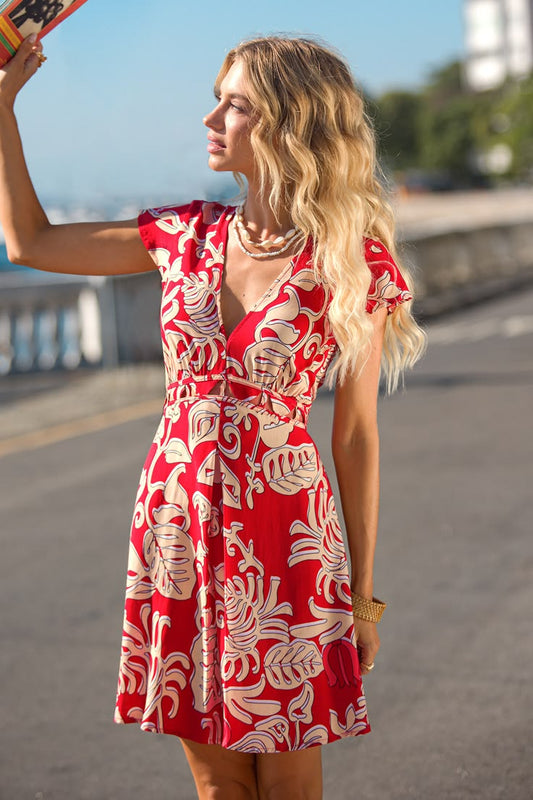 Margot Tropical Mini Dress