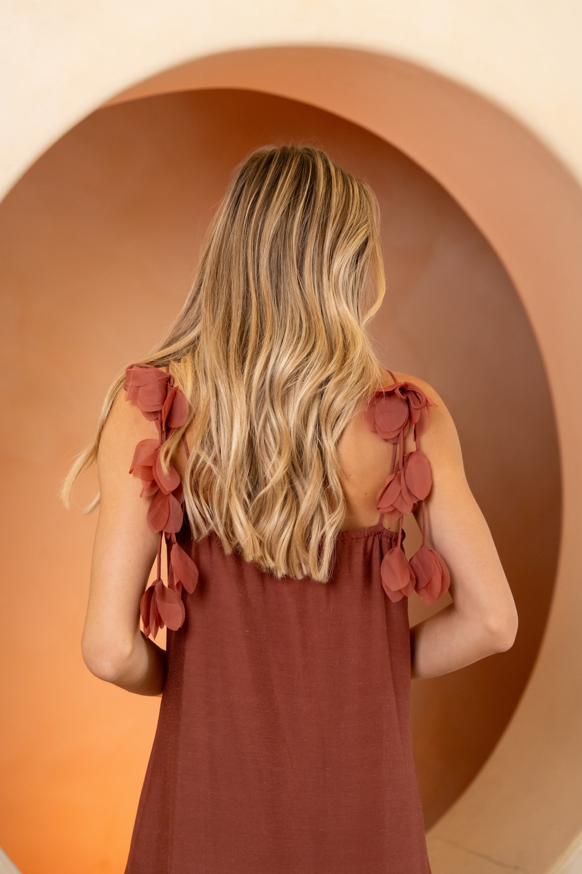 Tania Brick Midi Dress