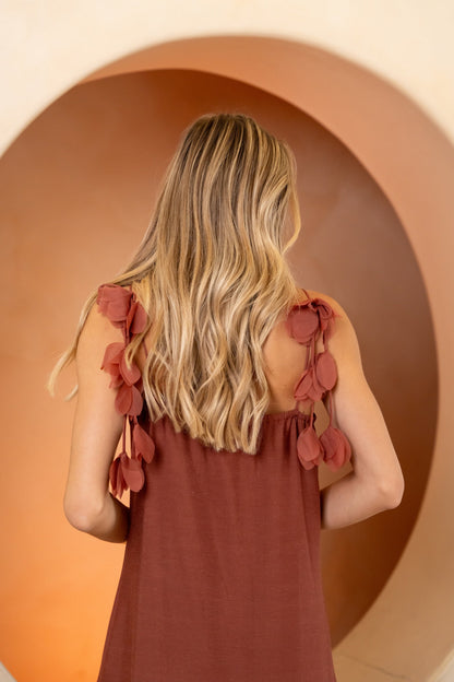 Tania Brick Midi Dress