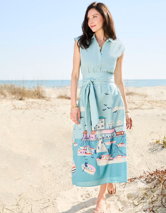 Janine Midi Dress Admiral Marina - S