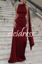 Celeste Satin Maxi Dress