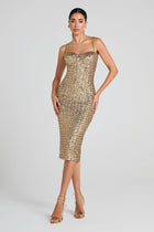 Nina Gold Dress - XS