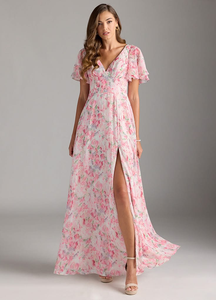 Celestine A-Line Chiffon Dress