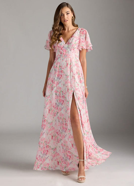 Celestine A-Line Chiffon Dress
