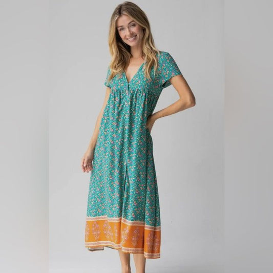 Rebecca Colorblock Midi Dress
