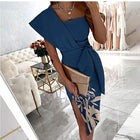 Margot One-Shoulder Dress in Azure