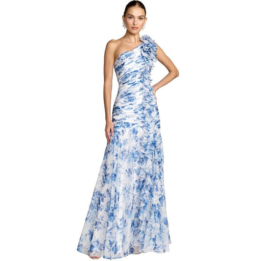 Margot Ruched Floral Gown