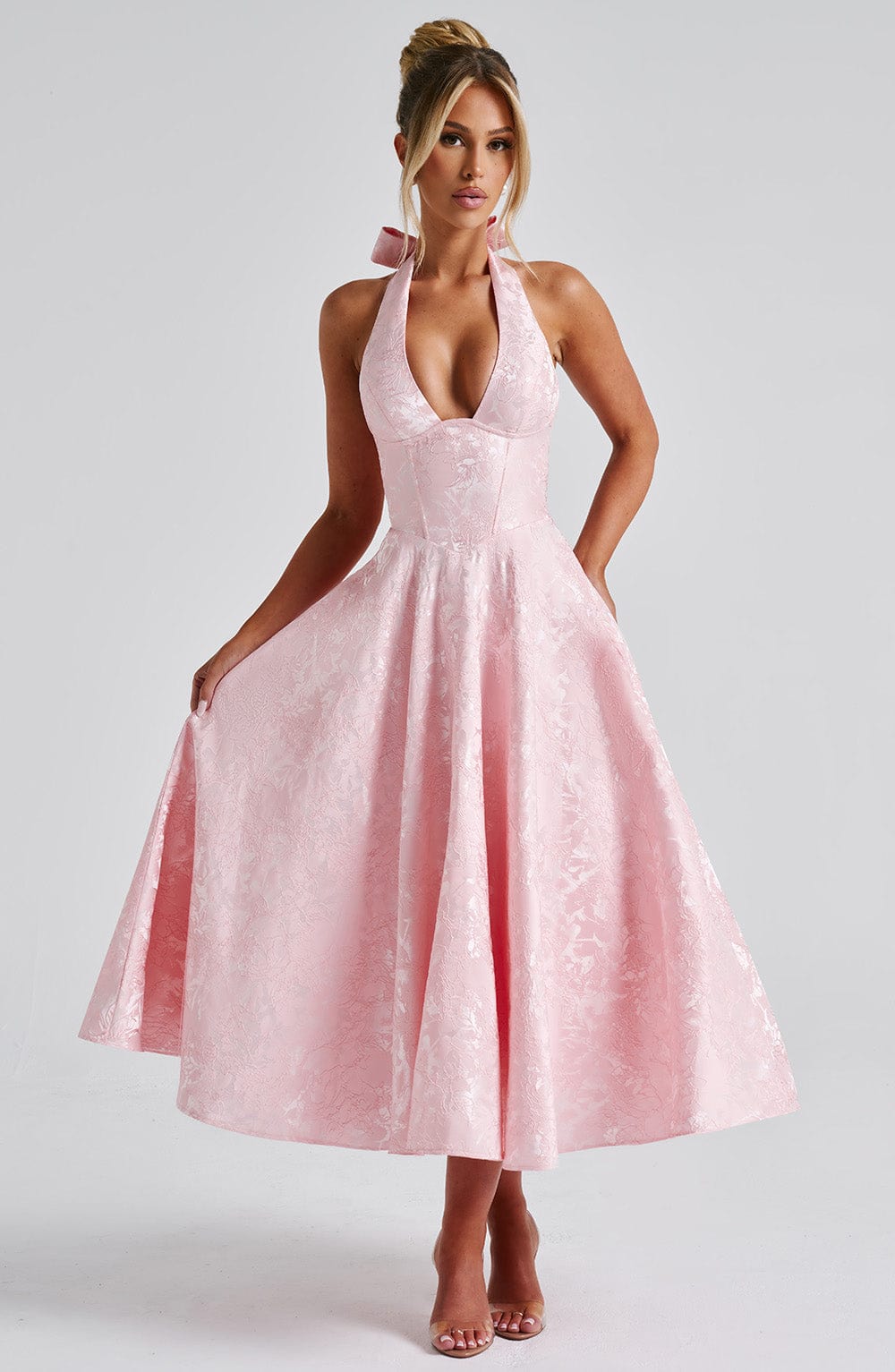 Blush Effie Lemon Midi Dress