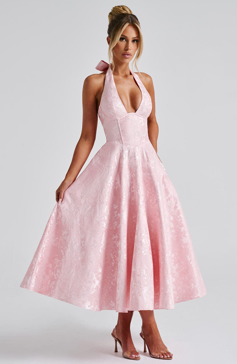 Blush Effie Lemon Midi Dress