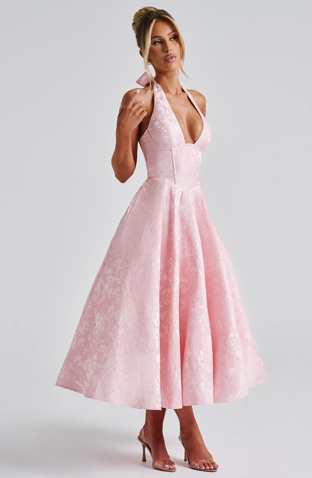 Blush Effie Lemon Midi Dress