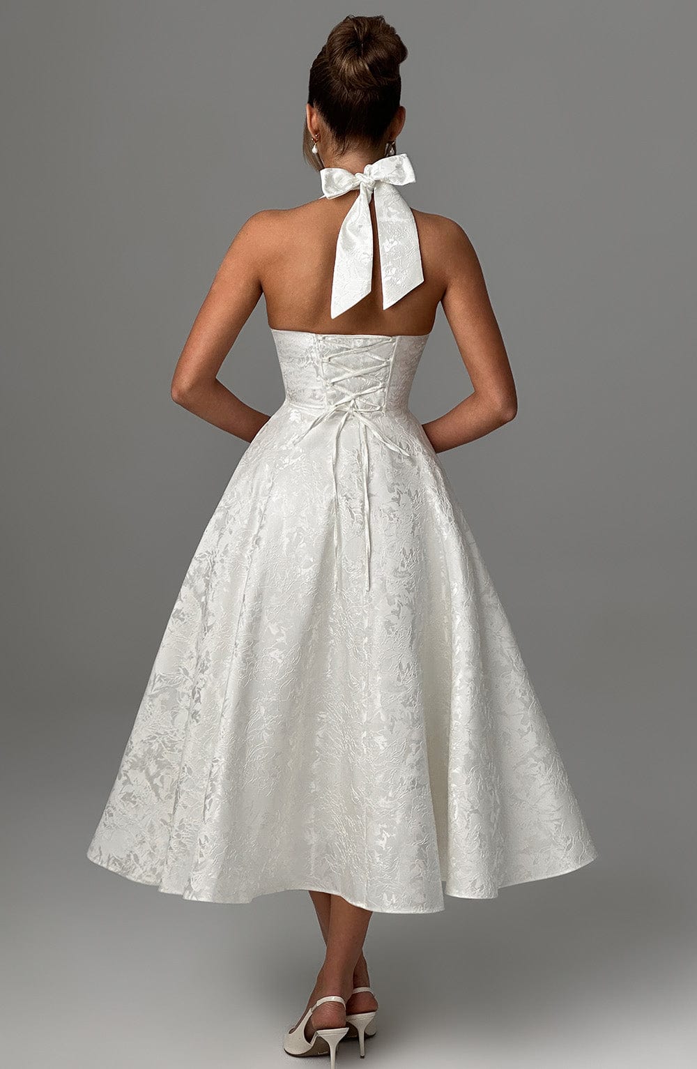 Ivory Effie Lemon Midi Dress