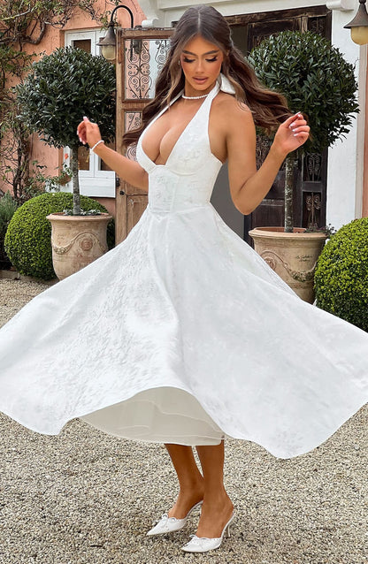 Ivory Effie Lemon Midi Dress