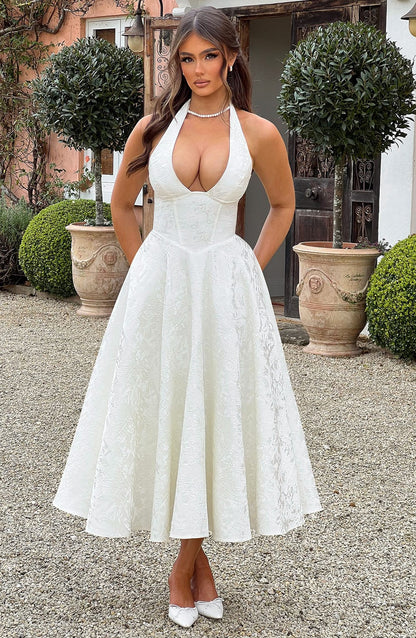Ivory Effie Lemon Midi Dress