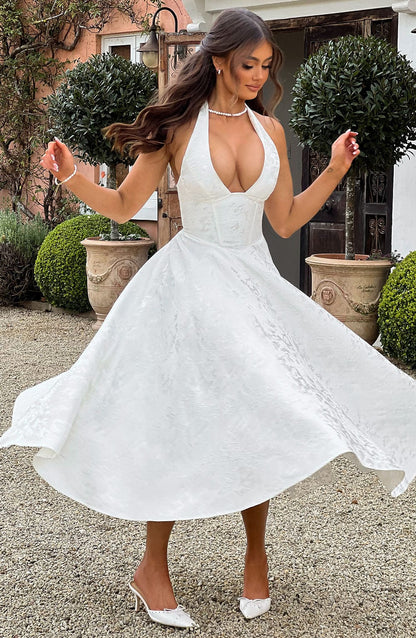 Ivory Effie Lemon Midi Dress