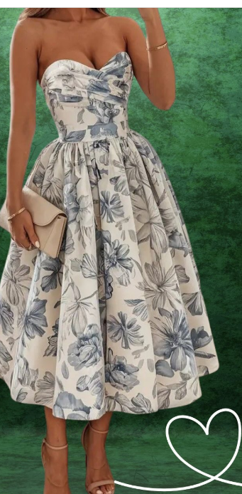 Picture Color Eleanor Floral Ball Gown