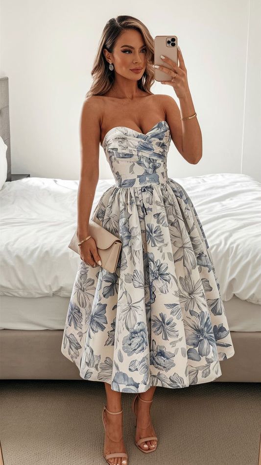 Picture Color Eleanor Floral Ball Gown