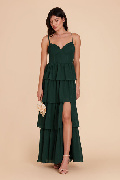 Emerald Lola Chiffon Midi Dress in Wild Rose