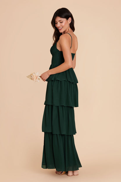 Emerald Lola Chiffon Midi Dress in Wild Rose