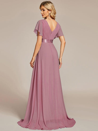 Olive Green Celestine Empire Waist Bridesmaid Dress