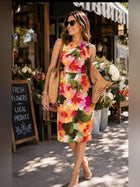 Margot Floral Twist Neck Sheath Dress