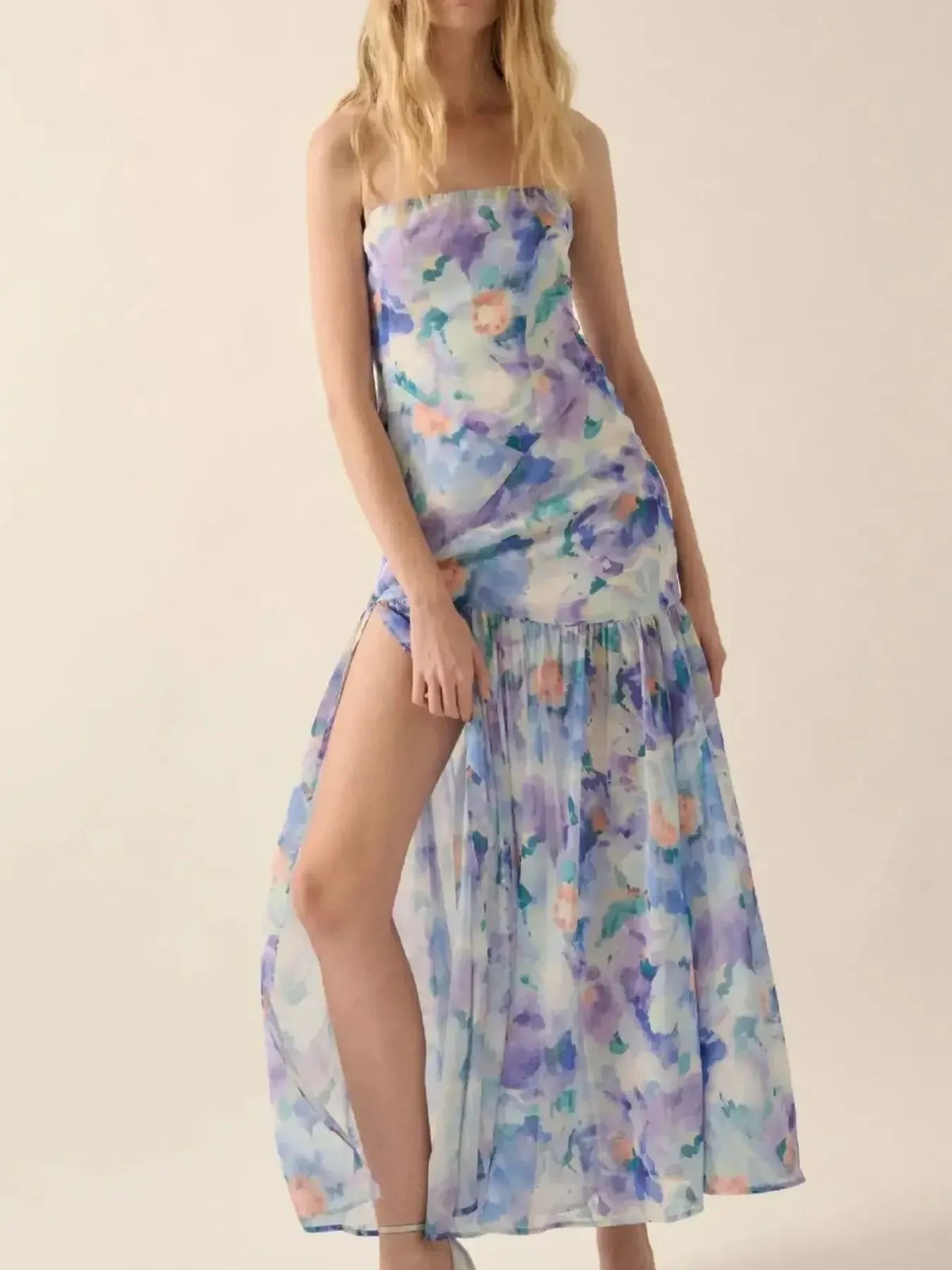 Burnt Coral Margot Floral Maxi Dress