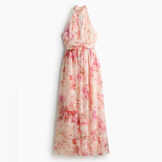 Margot Floral Halterneck Dress