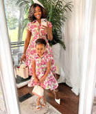 Crystal Trim Women's Dress - L / MOMMY & ME / BOUGAINVILLEA