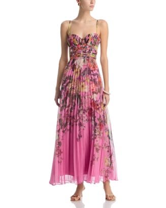 Margot Pleated Floral Dress