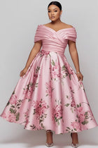 Margot Tulle Midi Dress in Sage Floral
