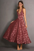Isabeau Vintage Rose Midi Dress