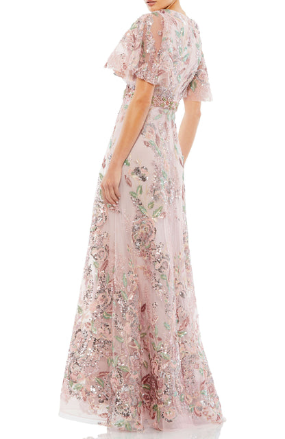 Rose Pink Margot Floral Embellished Gown