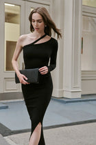 Marcella | Lydia Long Sleeve Dress in Black | Women's Size Small | Ponte | Spring And Summer Clothing