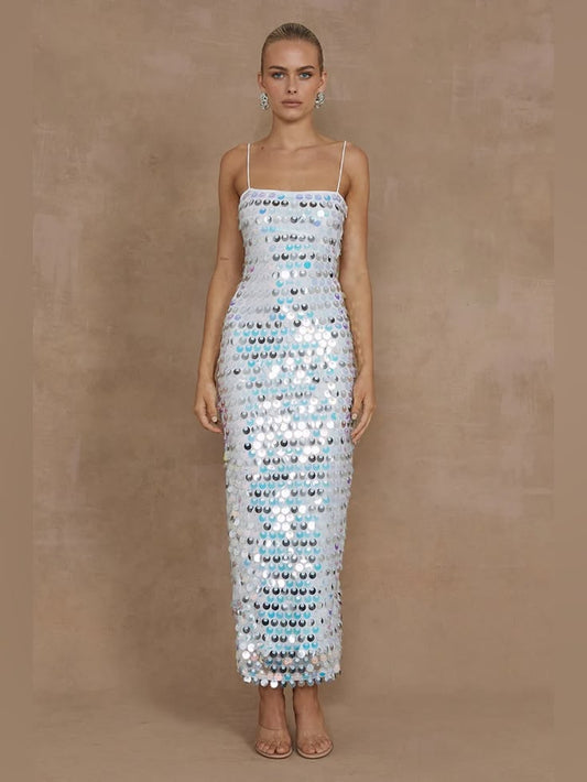 Margot Iridescent Sequin Midi Dress