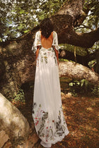 Flora Embroidered A-Line Wedding Dress
