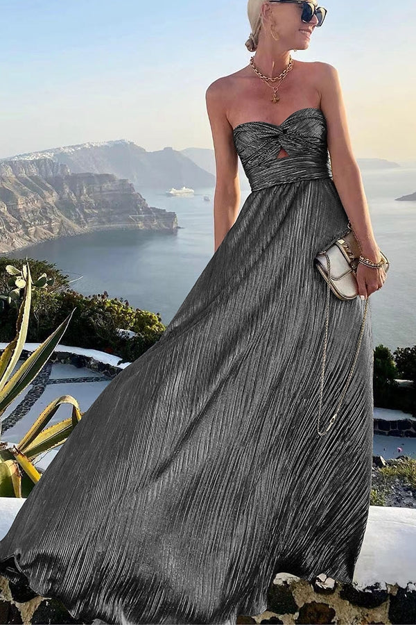 Teal Arabella Off-Shoulder Shimmer Maxi Dress