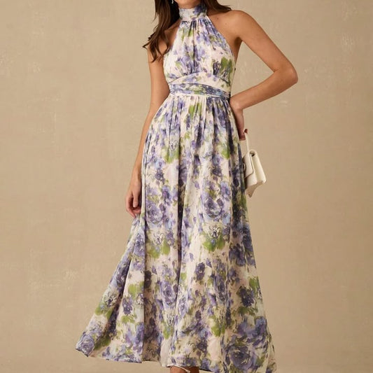 Violetta Floral Ruched Maxi Dress